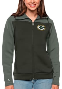 Antigua Green Bay Packers Womens Grey Protect Medium Weight Jacket