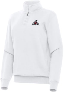 Antigua New Mexico State Aggies Womens White Victory Qtr Zip