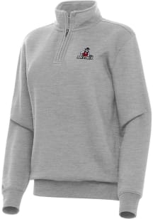 Antigua New Mexico State Aggies Womens Grey Victory Qtr Zip