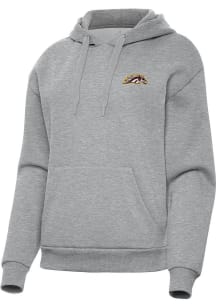 Womens Western Michigan Broncos Grey Antigua Victory Hooded Sweatshirt