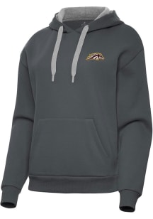 Womens Western Michigan Broncos Charcoal Antigua Victory Hooded Sweatshirt