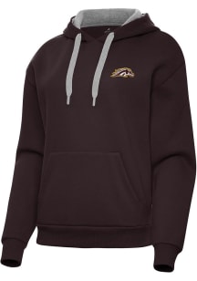 Womens Western Michigan Broncos Brown Antigua Victory Hooded Sweatshirt