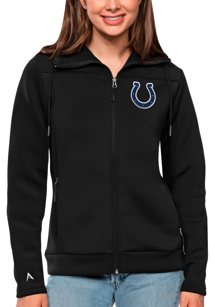 Antigua Indianapolis Colts Womens Black Protect Long Sleeve Full Zip Jacket