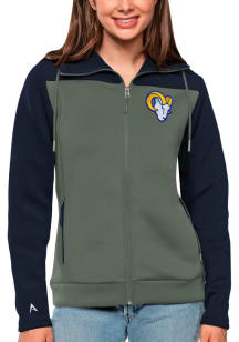 Antigua Los Angeles Rams Womens Navy Blue Protect Medium Weight Jacket