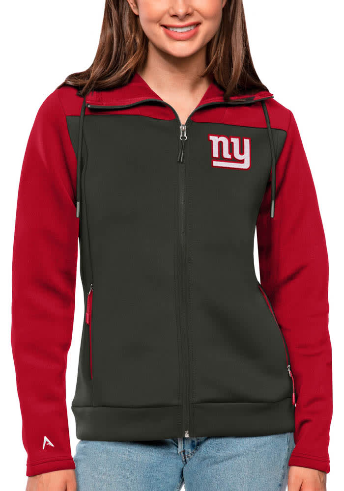 Antigua New York Giants Red Legacy Long Sleeve Full Zip Jacket, Red, 100% POLYESTER, Size XL, Rally House