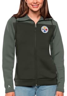 Antigua Pittsburgh Steelers Womens Grey Protect Medium Weight Jacket