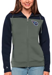 Antigua Tennessee Titans Womens Navy Blue Protect Medium Weight Jacket