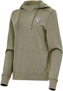 Antigua Los Angeles Rams Womens Olive Carbon Justice Hooded Sweatshirt