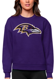 Antigua Baltimore Ravens Womens Purple Victory Crew Sweatshirt
