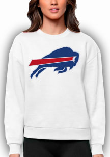 Antigua Buffalo Bills Womens White Full Front Victory Crew Sweatshirt