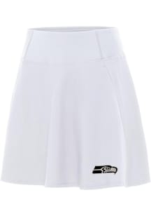 Antigua Seattle Seahawks Womens White Carbon Chip Skort Skirt