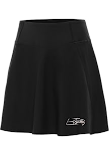 Antigua Seattle Seahawks Womens Black Carbon Chip Skort Skirt