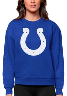 Antigua Indianapolis Colts Womens Blue Victory Crew Sweatshirt