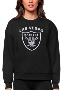 Antigua Las Vegas Raiders Womens Black Victory Crew Sweatshirt