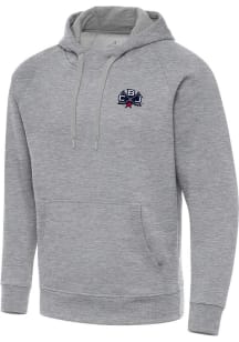 Antigua Columbus Blue Jackets Mens Grey 2025 Stadium Series Victory Long Sleeve Hoodie