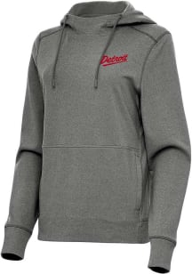 Antigua Detroit Red Wings Womens Black 2025 Stadium Series Justice Hooded Sweatshirt