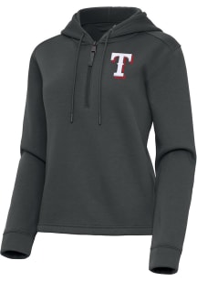 Antigua Texas Rangers Womens Grey Contemporary Qtr Zip
