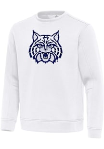 Antigua Arizona Wildcats Mens White Full Front Relevant Long Sleeve Crew Sweatshirt