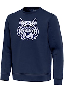 Antigua Arizona Wildcats Mens Navy Blue Full Front Relevant Long Sleeve Crew Sweatshirt