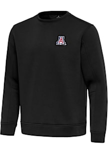 Antigua Arizona Wildcats Mens Black Relevant Long Sleeve Crew Sweatshirt