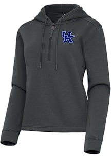 Antigua Kentucky Wildcats Womens Grey Contemporary Qtr Zip