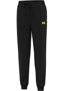 Mens Michigan Wolverines Black Antigua Idol Sweatpants