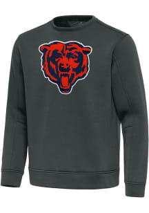 Antigua Chicago Bears Mens Grey Full Front Alternate Relevant Long Sleeve Crew Sweatshirt