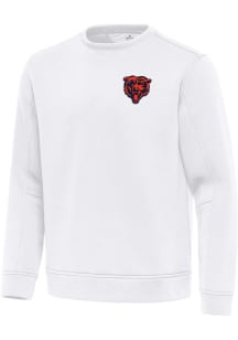 Antigua Chicago Bears Mens White Alternate Relevant Long Sleeve Crew Sweatshirt