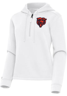 Antigua Chicago Bears Womens White Alternate Contemporary Qtr Zip