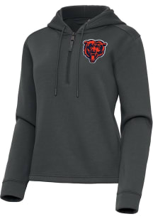 Antigua Chicago Bears Womens Grey Alternate Contemporary Qtr Zip