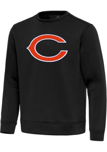 Antigua Chicago Bears Mens Black Full Front Relevant Long Sleeve Crew Sweatshirt