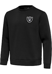 Antigua Las Vegas Raiders Mens Black Relevant Long Sleeve Crew Sweatshirt