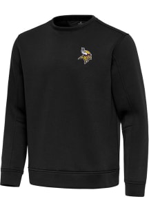 Antigua Minnesota Vikings Mens Black Relevant Long Sleeve Crew Sweatshirt