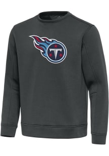 Antigua Tennessee Titans Mens Grey Full Front Relevant Long Sleeve Crew Sweatshirt