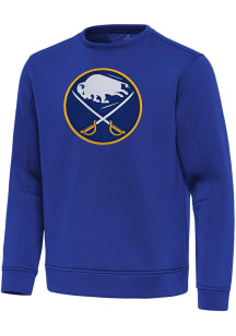 Antigua Buffalo Sabres Mens Blue Full Front Relevant Long Sleeve Crew Sweatshirt
