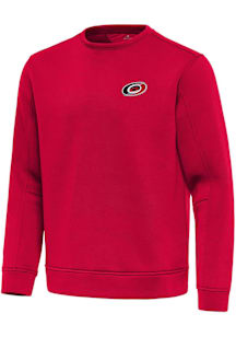 Antigua Carolina Hurricanes Mens Red Relevant Long Sleeve Crew Sweatshirt