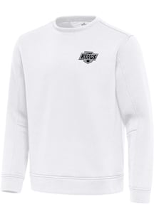 Antigua Los Angeles Kings Mens White Relevant Long Sleeve Crew Sweatshirt
