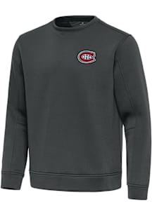 Antigua Montreal Canadiens Mens Grey Relevant Long Sleeve Crew Sweatshirt