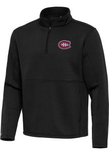 Antigua Montreal Canadiens Mens  Twist Long Sleeve Qtr Zip Pullover