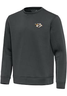 Antigua Nashville Predators Mens Grey Relevant Long Sleeve Crew Sweatshirt
