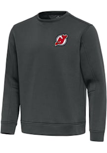Antigua New Jersey Devils Mens Grey Relevant Long Sleeve Crew Sweatshirt