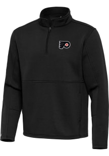 Antigua Philadelphia Flyers Mens  Twist Long Sleeve Qtr Zip Pullover