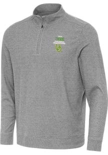 Mens Oregon Ducks Black Antigua 2024 Big Ten Football Champions Subtle Qtr Zip Pullover