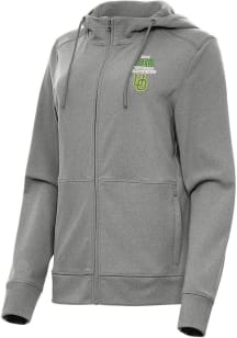 Womens Oregon Ducks Black Antigua 2024 Big Ten Football Champions Seeker Light Weight Jacket