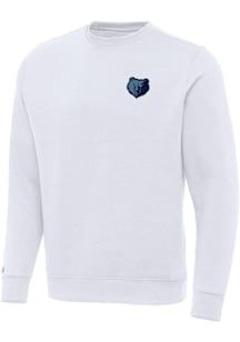 Antigua Memphis Grizzlies Mens White Alternate Victory Long Sleeve Crew Sweatshirt