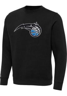 Antigua Orlando Magic Mens Black Full Front Victory Long Sleeve Crew Sweatshirt