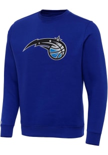 Antigua Orlando Magic Mens Blue Full Front Victory Long Sleeve Crew Sweatshirt