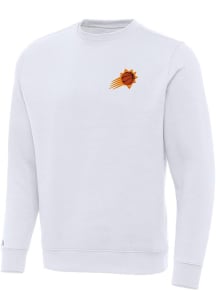 Antigua Phoenix Suns Mens White Victory Long Sleeve Crew Sweatshirt