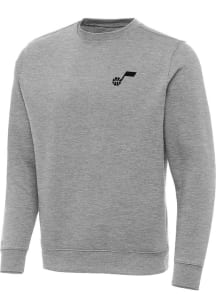 Antigua Utah Jazz Mens Grey Victory Long Sleeve Crew Sweatshirt