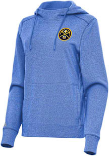Antigua Denver Nuggets Womens Blue Justice Hooded Sweatshirt